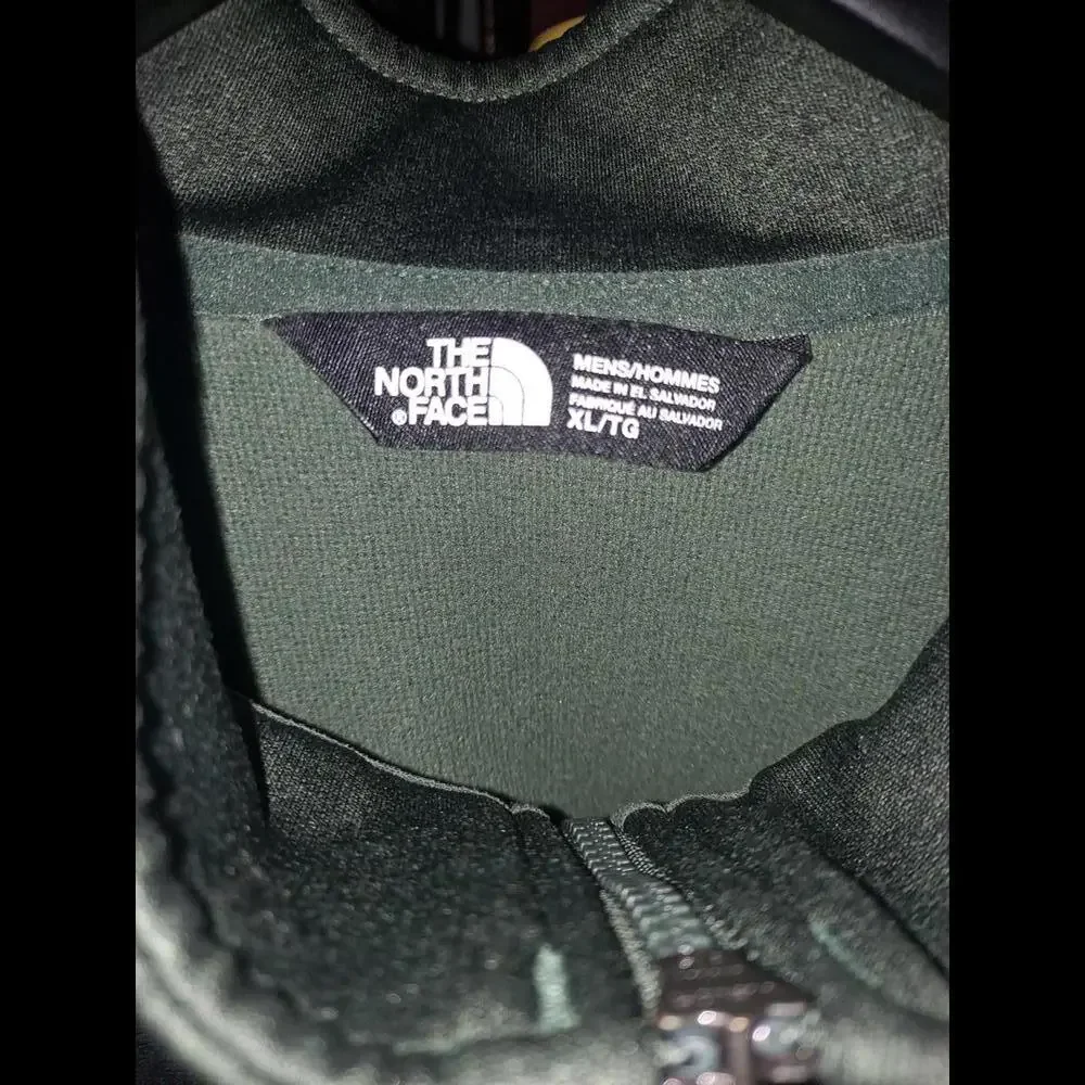 The North Face 1/2 Zip Dark Green and‎ Gray Sweatshirt Size XL